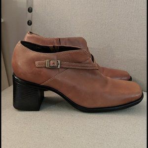 Clarks Block Heel Slip On Vintage Shoes
